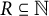 upper R subset of or equal to double struck upper N