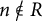 n not an element of upper R