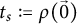 t Subscript s Baseline colon equals rho left parenthesis ModifyingAbove 0 With right arrow right parenthesis