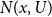 upper N left parenthesis x comma upper U right parenthesis
