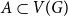 upper A subset of upper V left parenthesis upper G right parenthesis