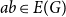 a b element of upper E left parenthesis upper G right parenthesis
