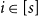 i element of left bracket s right bracket