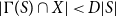 StartAbsoluteValue normal upper Gamma left parenthesis upper S right parenthesis intersection upper X EndAbsoluteValue less than upper D StartAbsoluteValue upper S EndAbsoluteValue