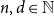 n comma d element of double struck upper N