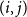 left parenthesis i comma j right parenthesis