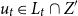u Subscript t Baseline element of upper L Subscript t intersection upper Z prime