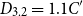 upper D 3.2 equals 1.1 upper C prime