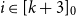 i element of left bracket k plus 3 right bracket Subscript 0