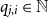 q Subscript j comma i Baseline element of double struck upper N