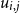 u Subscript i comma j