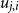 u Subscript j comma i