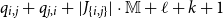 q Subscript i comma j Baseline plus q Subscript j comma i Baseline plus StartAbsoluteValue upper J Subscript StartSet i comma j EndSet Baseline EndAbsoluteValue dot double struck upper M plus script l plus k plus 1