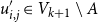 u prime Subscript i comma j Baseline element of upper V Subscript k plus 1 minus upper A