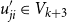 u prime Subscript j i Baseline element of upper V Subscript k plus 3