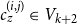 c Subscript z Superscript left parenthesis i comma j right parenthesis Baseline element of upper V Subscript k plus 2