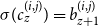 sigma left parenthesis c Subscript z Superscript left parenthesis i comma j right parenthesis Baseline right parenthesis equals b Subscript z plus 1 Superscript left parenthesis i comma j right parenthesis