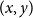 left parenthesis x comma y right parenthesis