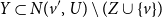 upper Y subset of upper N left parenthesis v prime comma upper U right parenthesis minus left parenthesis upper Z union StartSet v EndSet right parenthesis