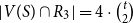 StartAbsoluteValue upper V left parenthesis upper S right parenthesis intersection upper R 3 EndAbsoluteValue equals 4 dot StartBinomialOrMatrix t Choose 2 EndBinomialOrMatrix