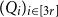 left parenthesis upper Q Subscript i Baseline right parenthesis Subscript i element of left bracket 3 r right bracket