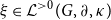 xi element of script upper L Superscript greater than 0 Baseline left parenthesis upper G comma partial differential comma kappa right parenthesis