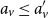 a Subscript v Baseline less than or equals a prime Subscript v