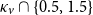 kappa Subscript v Baseline intersection StartSet 0.5 comma 1.5 EndSet