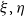 xi comma eta