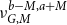 nu Subscript upper G comma upper M Superscript b minus upper M comma a plus upper M
