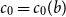 c 0 equals c 0 left parenthesis b right parenthesis