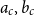 a Subscript c Baseline comma b Subscript c Baseline
