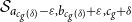 script upper S Subscript a Sub Subscript c Sub Sub Subscript g Sub Subscript left parenthesis delta right parenthesis Subscript minus epsilon comma b Sub Subscript c Sub Sub Subscript g Sub Subscript left parenthesis delta right parenthesis Subscript plus epsilon comma c Sub Subscript g Subscript plus delta