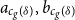 a Subscript c Sub Subscript g Subscript left parenthesis delta right parenthesis Baseline comma b Subscript c Sub Subscript g Subscript left parenthesis delta right parenthesis Baseline