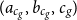 left parenthesis a Subscript c Sub Subscript g Subscript Baseline comma b Subscript c Sub Subscript g Subscript Baseline comma c Subscript g Baseline right parenthesis
