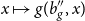 x right arrow from bar g left parenthesis b double prime Subscript g Baseline comma x right parenthesis