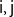 sans serif i comma sans serif j