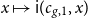 x right arrow from bar sans serif i left parenthesis c Subscript g comma 1 Baseline comma x right parenthesis