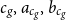 c Subscript g Baseline comma a Subscript c Sub Subscript g Subscript Baseline comma b Subscript c Sub Subscript g Subscript Baseline