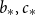 b Subscript asterisk Baseline comma c Subscript asterisk Baseline