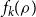 f Subscript k Baseline left parenthesis rho right parenthesis