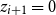 z Subscript i plus 1 Baseline equals 0