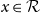 x element of script upper R