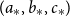 left parenthesis a Subscript asterisk Baseline comma b Subscript asterisk Baseline comma c Subscript asterisk Baseline right parenthesis