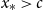 x Subscript asterisk Baseline greater than c