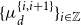 left brace mu Subscript d Superscript StartSet i comma i plus 1 EndSet Baseline right brace Subscript i element of double struck upper Z