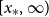 left bracket x Subscript asterisk Baseline comma normal infinity right parenthesis