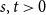 s comma t greater than 0