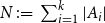 upper N colon equals sigma summation Underscript i equals 1 Overscript k Endscripts StartAbsoluteValue upper A Subscript i Baseline EndAbsoluteValue