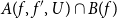 upper A left parenthesis f comma f prime comma upper U right parenthesis intersection upper B left parenthesis f right parenthesis